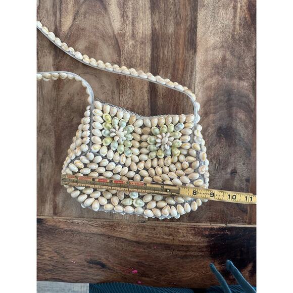 Vintage Beautiful Handmade Sea Shells Mermaid Purse Hand Shoulder Bag - Picture 3 of 8
